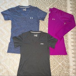 UNDER ARMOUR HEAT GEAR SEMI-FITTED WORK OUT SHIRTS LOT